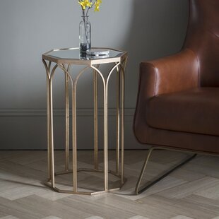 Small silver store side table